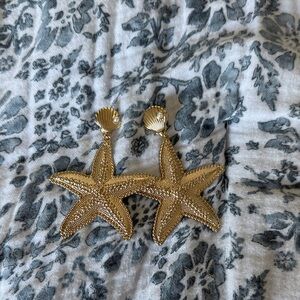 Gold Starfish Earrings